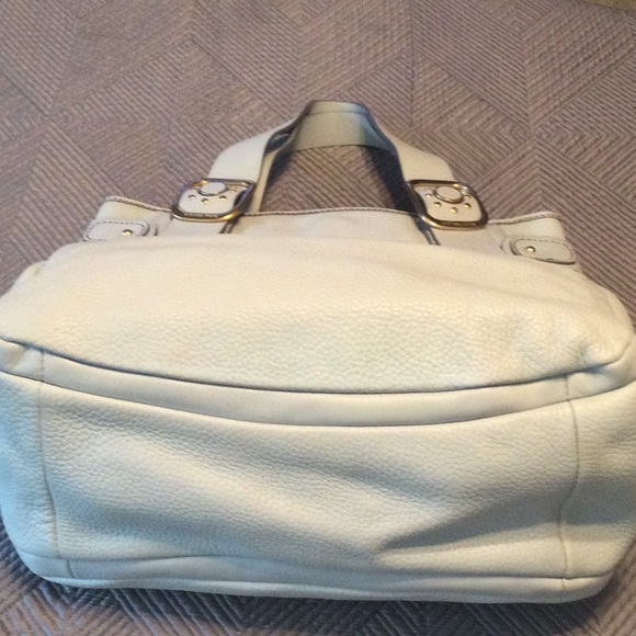 Michael Kors blue pebble leather satchel with canvas lining and 6  pocket. - Picture 9 of 13